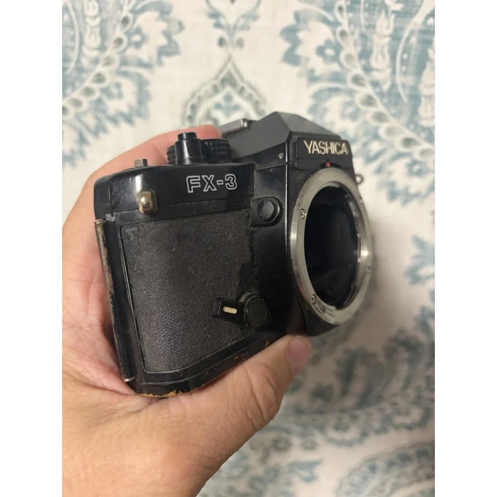 Yashica FX-3 35mm Film SLR Vintage Camera Body, Black; Untested